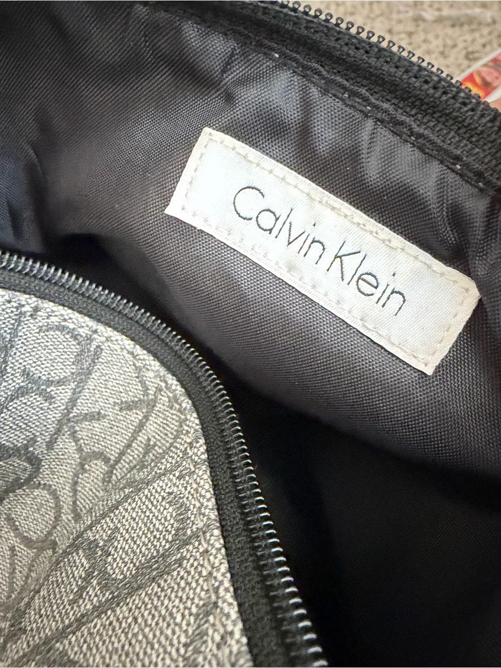 Calvin Klein Monogram Gray Dome Shoulder Bag - Picture 4 of 6